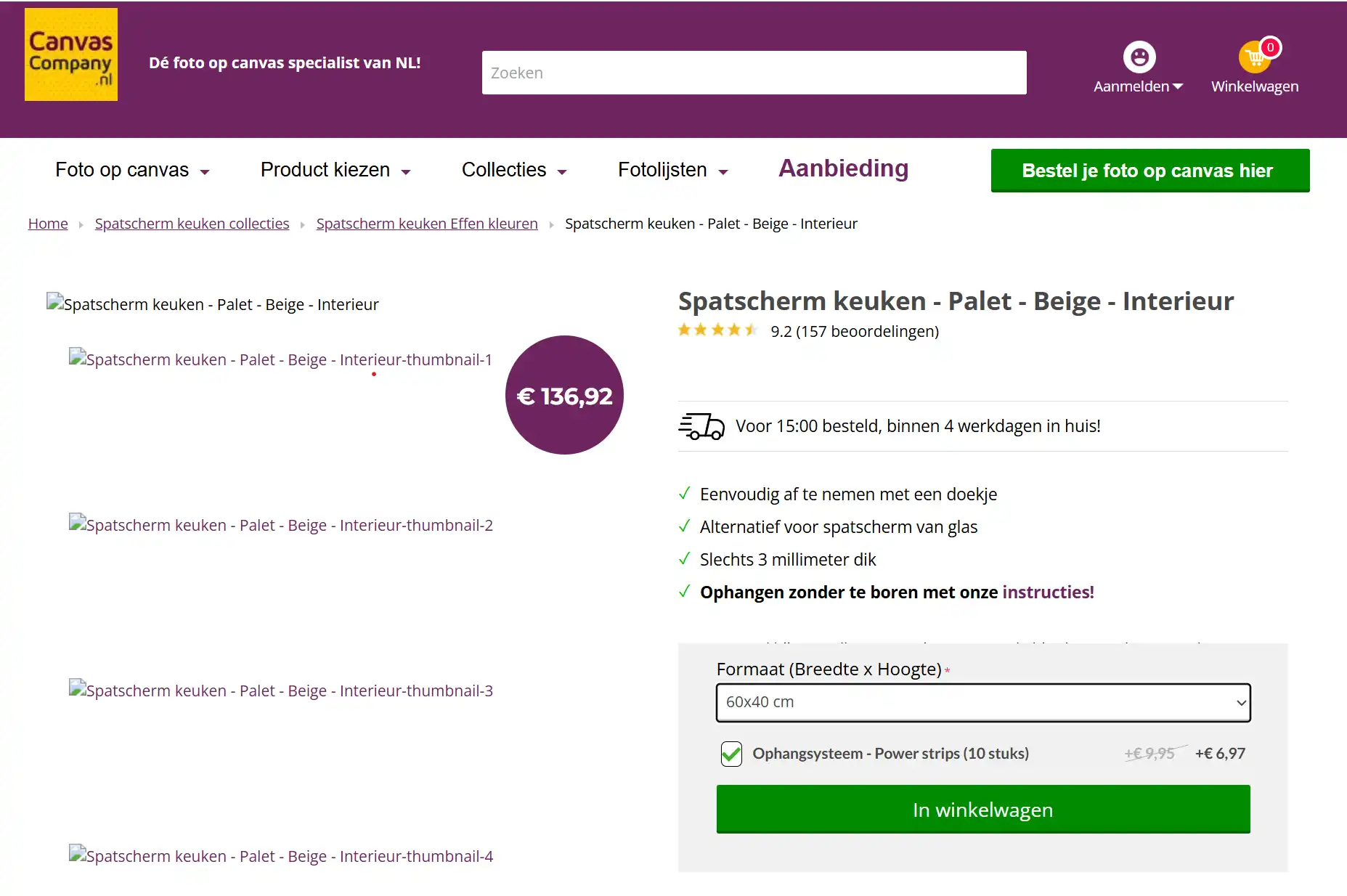 meer mensen met prijzen bij Vakantieveilingen Canvas Company die misleidend zijn