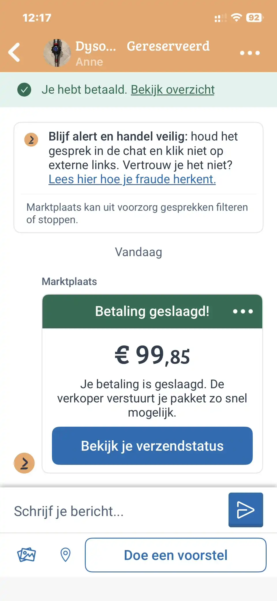 Heb een dyson v8 gekocht dacht ik.
