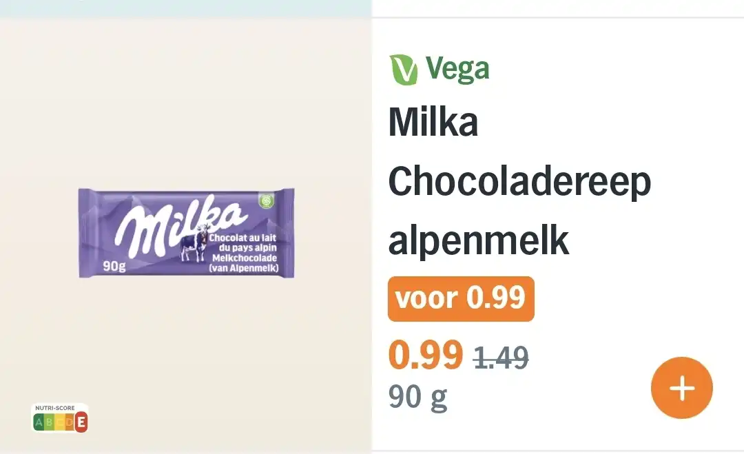 Bekend dat de Milka chocolade tablets van 100 gram naar  90 gram zijn gegaan?