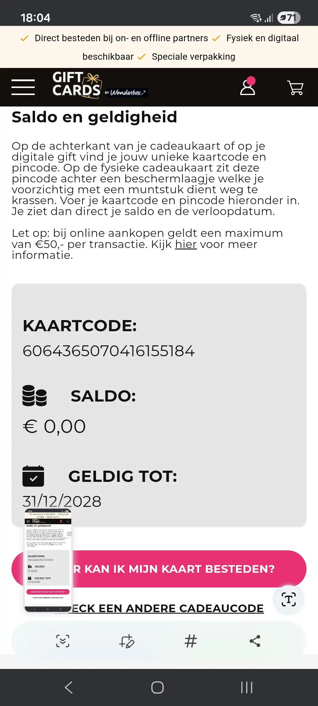 Heeft iemand ervaring met de wonderbox?