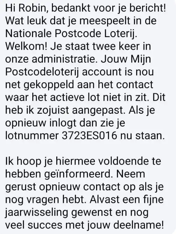De Postcodeloterij heeft maandenlang ten onrechte incasso afgeboekt.