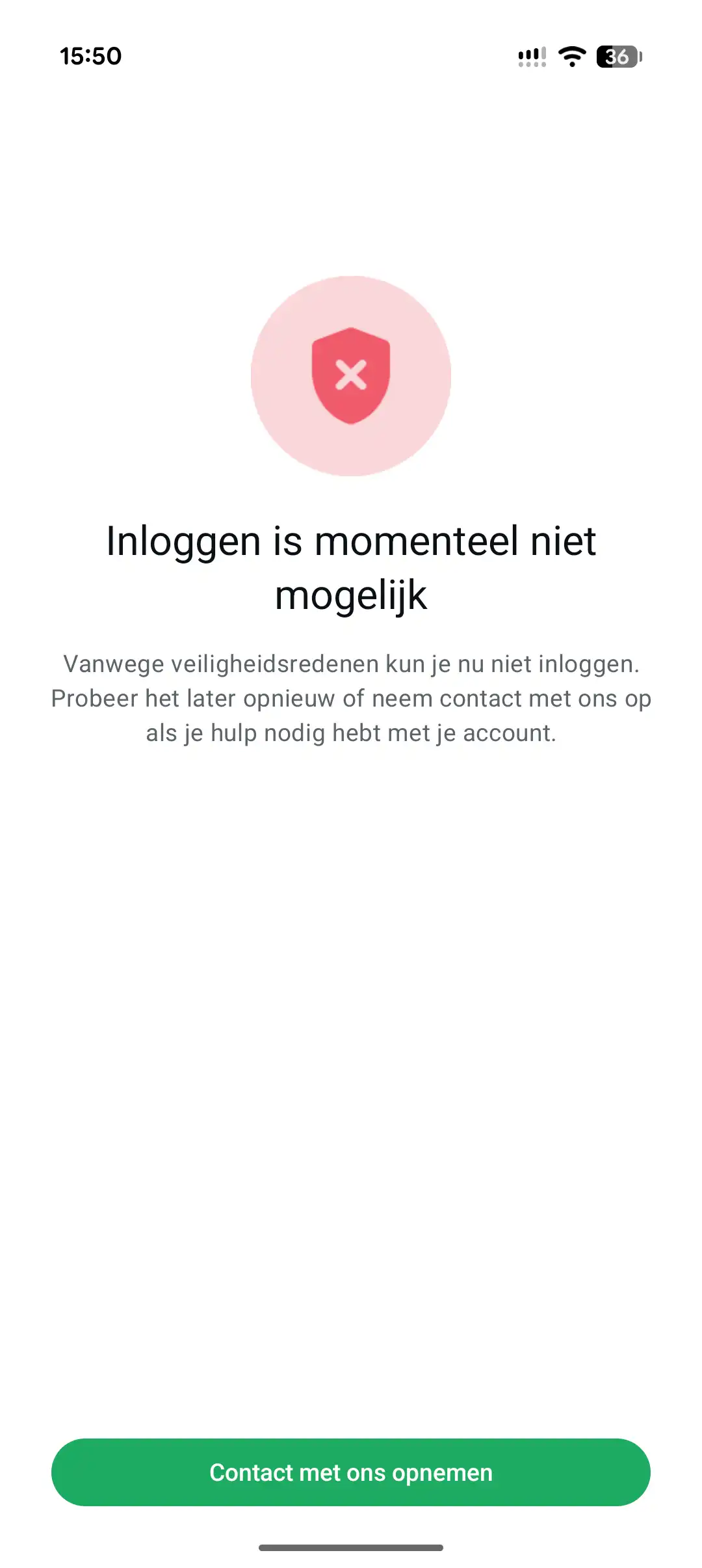 WhatsApp account . Ontvang na check geen inlogcode 